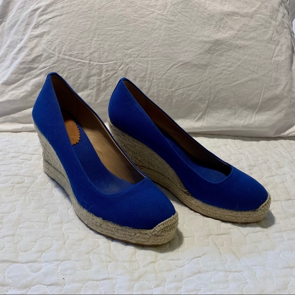 J. Crew Shoes - J Crew Royal Blue Platform Espadrilles Sz7